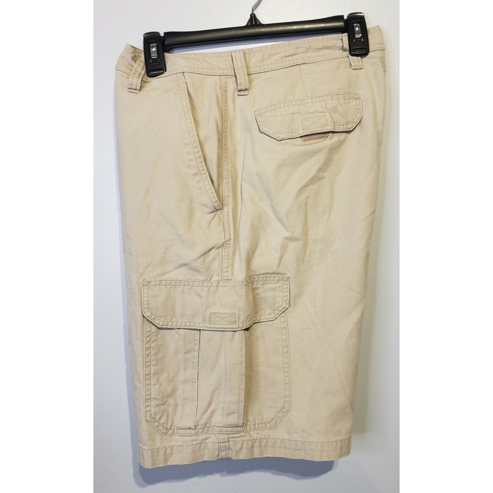 Chaps Ralph Lauren Cargo Shorts Mens Size 34 Beige 100% Cotton